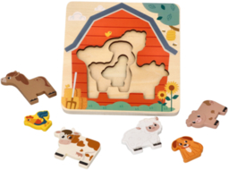 Layer farm animals puzzle