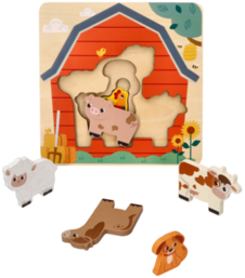 Layer farm animals puzzle