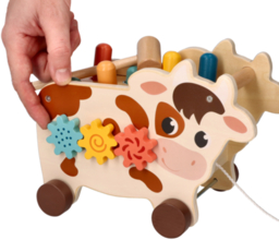 Pull along acivity cow