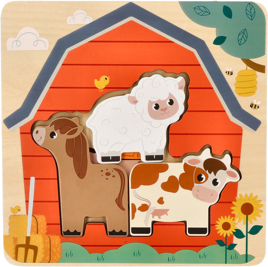 Layer farm animals puzzle